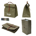 Waterproof Foldable Waxed Canvas Lunch Cooler Insulated Bag