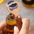 Stainless Steel Bottle Opener With Wooden Handle