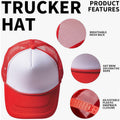 Trucker Caps w/ Mesh back & plastic snapback 100% Polyester