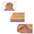 Coloured Knit Pom Beanie With Cuff