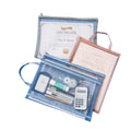 A4 Zipper Nylon Mesh Double Layer Document Folder File Bag