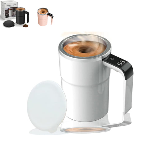 13Oz Rechargeable  Stainless Steel Stirring Coffee Mug