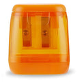 Double Holes Pencil Sharpener With Lid