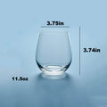 11.5 Oz Stemless Red Wine Glass Cup