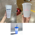 24Oz Color Changing Cup With Straw