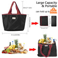 Reusable Foldable Shopping Bag With Pocket Washable Tote Bag