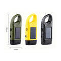 Solar-Powered Hand-Cranked And Rechargeable Flashlight