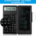 Foldable Calculator with Erasable LCD Writing Tablet