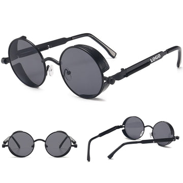 Steampunk Style Round Sunglasses