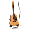 Guitar Shaped Wooden Guitar Pick Storage Box with Stand