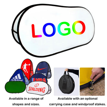 Oval Pop Up Banner Display Foldable Advertising A Frame