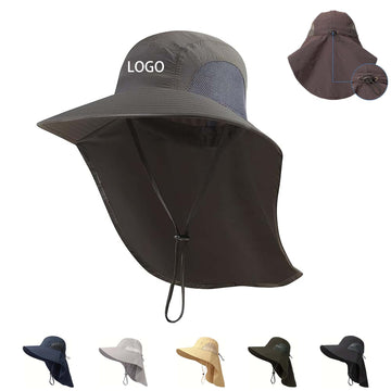 Wide Brim Fishing Hat with Neck Flap