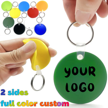 Full Color Custom Round Soft Rubber Key Tag