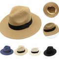 Wide Brim Straw Panama Roll Up Hat