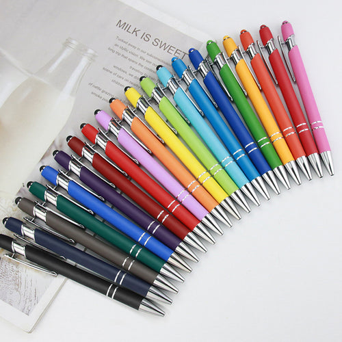 2-In-1 Metal Stylus Retractable Ballpoint Pen