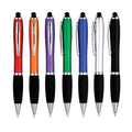 Colored Barrels Capacitive Ballpoint Pen With Black Grip
