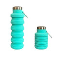 16Oz./6Oz. Collapsible Silicone Water Bottles With Carabiner