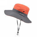 Ponytail Sun Bucket Hat Wide Brim UPF 50+