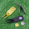 Magnetic Golf Divot Repair Tool w/Ball Marker & Cigar Holder