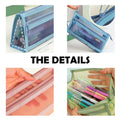 Double-Layer Transparent Nylon Mesh Zipper Pouch
