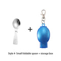 Portable Stainless Steel Foldable Spoon With Plastic Case