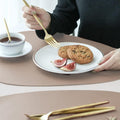 Pu Leather Round Placemat Heat Resistant Washable