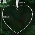 3'' Heart Transparent Crystal Ornaments Widget/Pendant