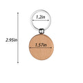Beech Wood Round Keychain