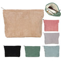 Corduroy Portable Zipper Makeup Pouch