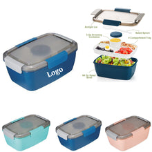 Salad Lunch Container With 4 Compartment Tray
