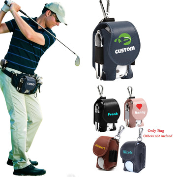 Personalized Leather Golf Ball Bag