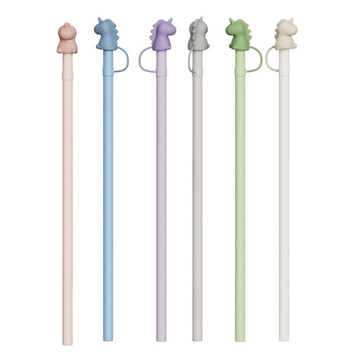 12 Inch Long Silicone Straw With Straw Cover And Cleaning Brush