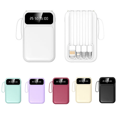 10000mAh Portable Charger with Built in Cable