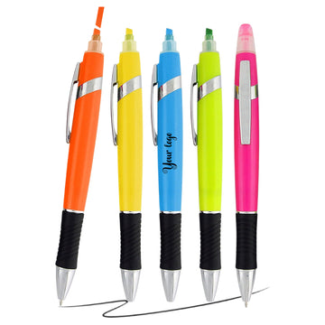 2 In 1 Highlighter Ballpoint Pen