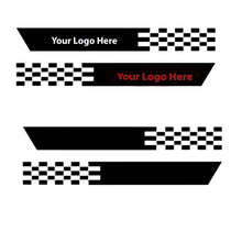 Black Checkered Car Sticker Transparent Background 11.8 X 2.36 In