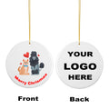 Full Color 3" Ceramic Christmas Pendant