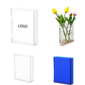 Modern Acrylic Clear Book Shaped Vase For Home Office Hotel