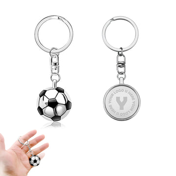 Metal Soccer Keychain