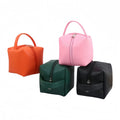 Large Capacity Portable Square Solid Color Cosmetic Bag