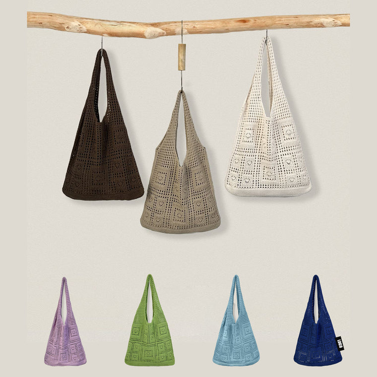 Solid Color Knitted Bag