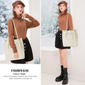 Stylish Corduroy Tote Bag