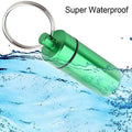Portable Waterproof Aluminium Travel Pill Holder Keychain