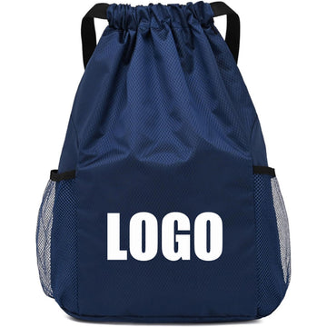Wide Shoulder Strap String Bag With Mesh Pockets