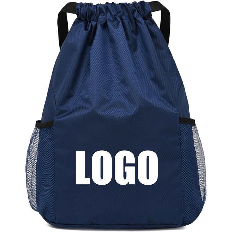 Wide Shoulder Strap String Bag With Mesh Pockets