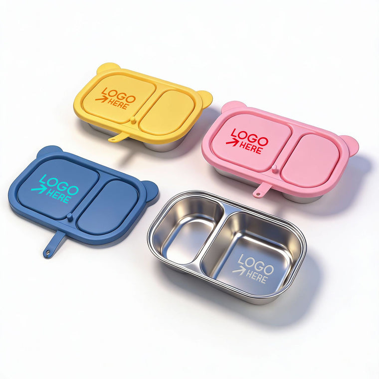 Stainless Steel Snack Container With Silicone Lids