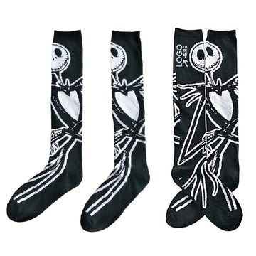 Black Skulls Halloween Socks