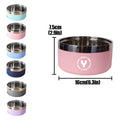 35 Oz Stainless Steel Double Wall Dog Bowls