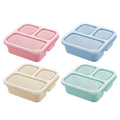 3 Grids Wheat Straw Snack Box Food Container