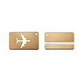 Airplane Aluminum Luggage Tag