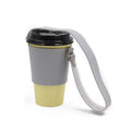 Reusable PU Leather Coffee Cup Sleeve W/ Strap